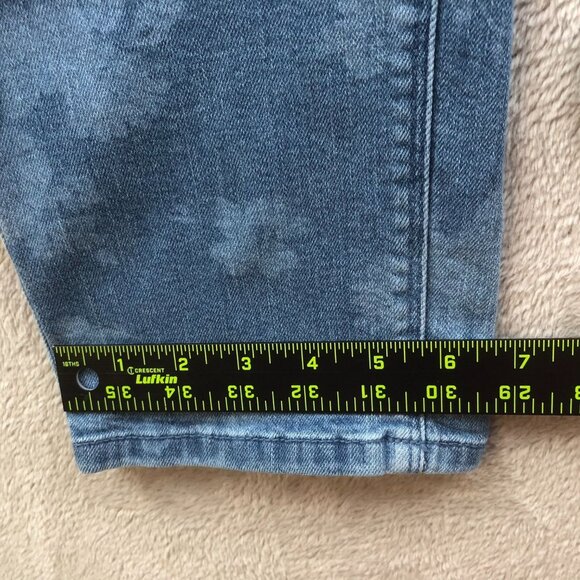 J. Jill Women Jeans Size 14 Authentic Fit Slim Ankle Straight Blue Denim Floral - Picture 6 of 15